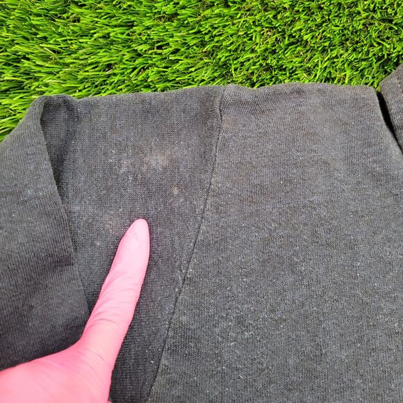 Vintage 80s Hands-Off 1/4 Zip Collard Sweater Womens L 20x21 Boxy Cropped USA - Picture 6 of 10